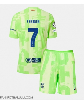 Barcelona Ferran Torres #7 Echipament de Fotbal Replică 2024-25 Copii Treilea (+ Șorturi)